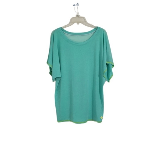 Trina Turk Women's XL T-Shirt Top Aqua - Picture 1 of 12